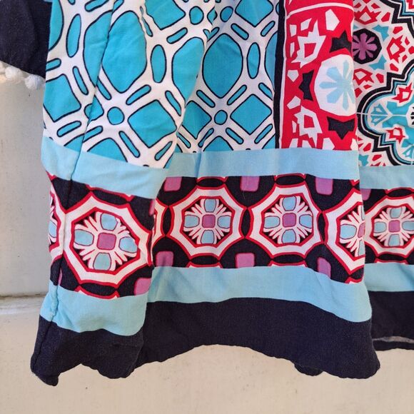 Womens Tunic Top Plus Size 2X  Medallion Tile Crochet Trim Boho Cottage Peasant - Picture 10 of 16